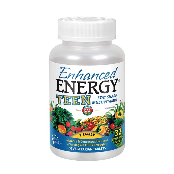 KAL Enhanced Energy for Teens Tablets, 60 Count