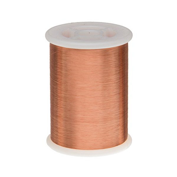 Remington Industries 44SNSP.25 44 AWG Magnet Wire, Enameled Copper Wire, 4 oz, 0.0022" Diameter, 19950' Length, Natural