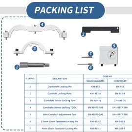 Bicos Engine Camshaft Alignment Tool Set Turbo Engine Timing Tool Kit Fits for 1.0 1.2 1.4L Chevy Cruze Aveo Orlando Vauxhall Opel