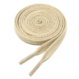 BCB Wear Flat Shoelaces 5/16" Wide Solid Colors Several Lengths For Sneakers and Shoes (Khaki-54)