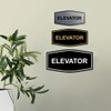 Signs ByLITA Fancy Elevator Sign (Brushed Silver) - Large