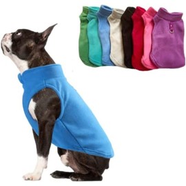 JACKO & CO - Fleece Vest Sweater with Leash Ring - Soft Lightweight Breathable for Puppies Small Medium Dogs, Kitten, Cats, Chihuahua - Warm for Fall/Autumn/Winter (Blue, Medium 6-10lbs)