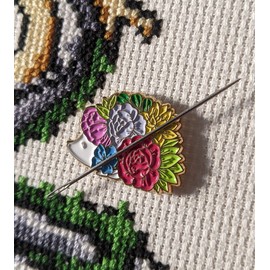 Floral Hedgehog Minder for Cross Stitch & Embroidery