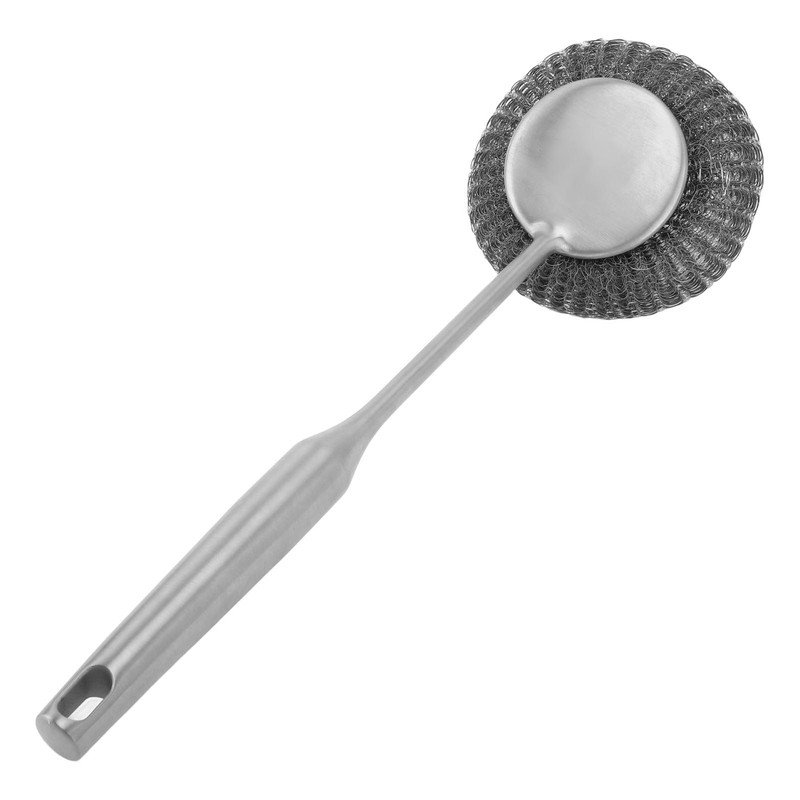 Long Handle Steel Wool Scrubber Deep Clean Rustproof Stainless Steel