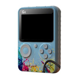 G5 Handheld Game Console 3.0in Screen Handheld Gaming Device Supports Memory Card Expansion and 2 Players GameColorful Blue