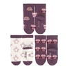 Sterntaler Girls 3 Pack Hedgehog Owl Socks, Purple (Purple Mel.
