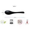 Lucky Star Melamine Mixing Serving Soup Spoon, 7-3/4” Long, Black,