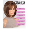 HAIRCUBE Bob Wigs for Women Synthetic Wig with Fringe Brown