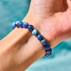 Unbranded Lapis Lazuli Bracelet 8mm Round Healing Crystal Gemstone Beaded