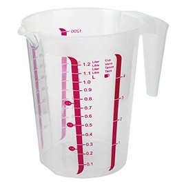 Plastic Measuring Jug 1.2 Litre - Cooking Measure Utensil Jugs Pint Kitchen Bar