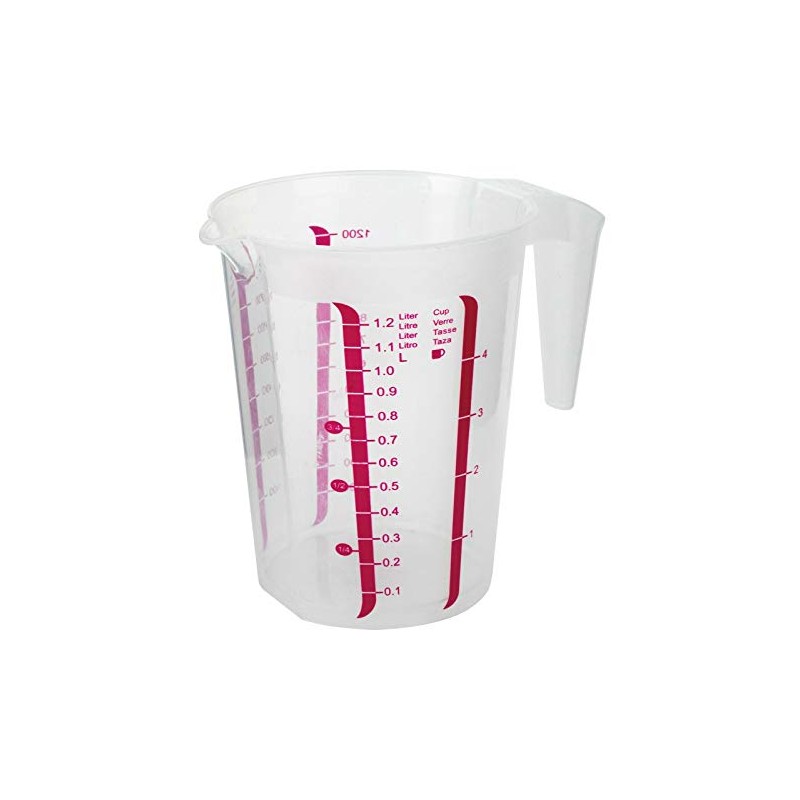 Plastic Measuring Jug 1.2 Litre - Cooking Measure Utensil Jugs