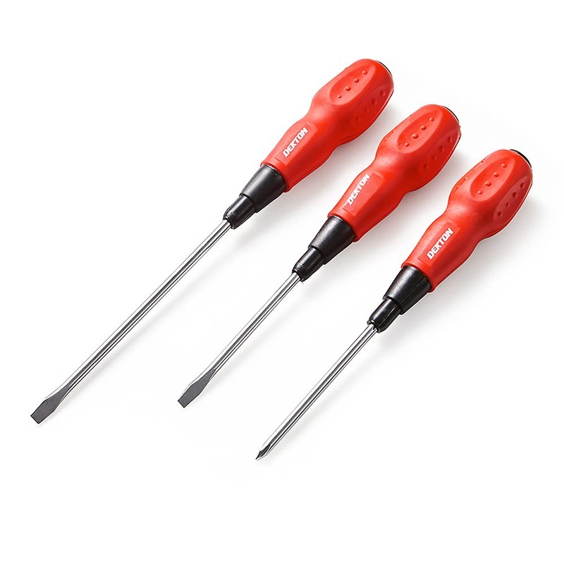 Dekton 3PC Screwdriver Set | Includes 3.5" & 5" Flat