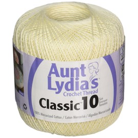 Aunt Lydia's Crochet, Cotton Classic Size 10, Cream