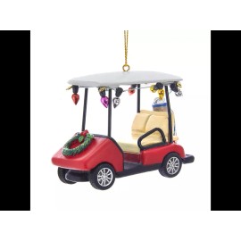 Kurt Adler GOLF CART WITH CHRISTMAS LIGHT DECO KURT ADLER new SUPER DETAILS