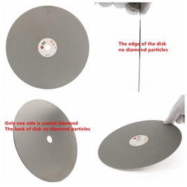 JINGLING 8" Inch Diamond Grinding Disc 320 Grit Flat Lap Disk Lapping Plate Sanding Pads Lapidary Tools for Stone Pottery Faceting Machine