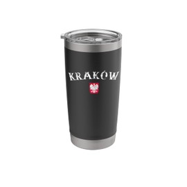 Krakow Poland Vintage Polish Flag Proud Pole Stainless Steel Insulated Tumbler