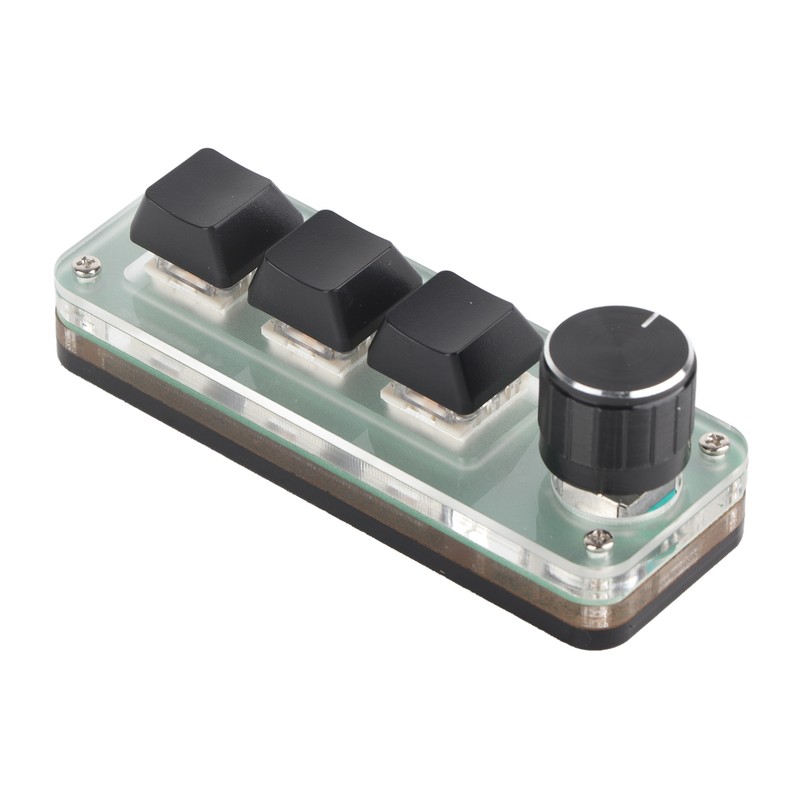 3 Key Small Keypad Multifunctional Shortcut RGB Backlight USB Mechanical