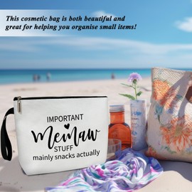 Grandma Gifts Grandma Bag, Mimi Bag Gifts For Mimi, Memaw Gifts - Birthday Gifts for Grandma Nana, First Time Grandma Gifts, Cosmetic Bag Zipper Travel Organizer Toiletry Pouch -039