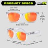 GloFX Snaps: Magnetic Polarized Sunglasses Set – Clear Frame with