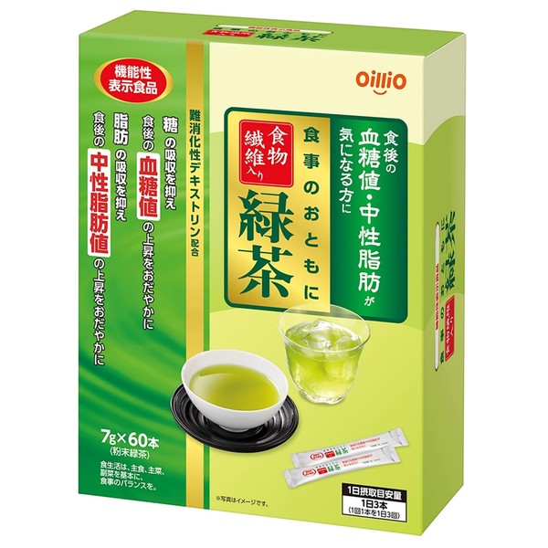 Nissin Oilio Meal Together Green Tea with Dietary Fibers, 60