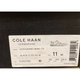 Cole Haan mens Zerogrand Wingtip Oxford, Black Closed Holes/White, 11 US