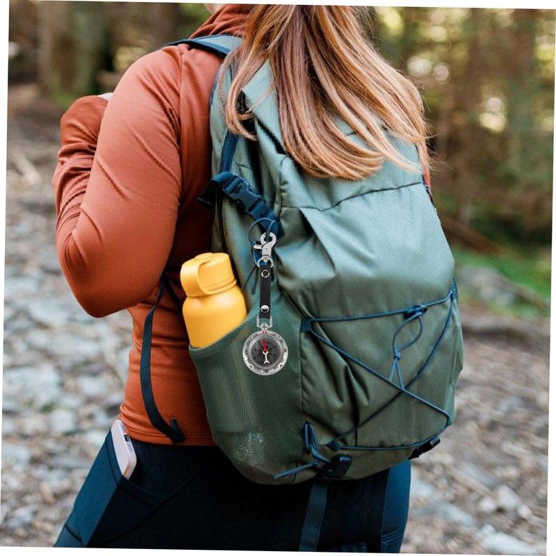 Mipcase Multi-Functional Portable Compass Keychain Zinc Alloy Navigation Tool for