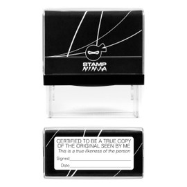 Certified Original True Copy True Likeness of The Person Stamp - 58mm x 22mm - Black Ink