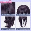 KIRA KIRA Anime Cosplay Wig Women 35cm Deep Purple Ponytail