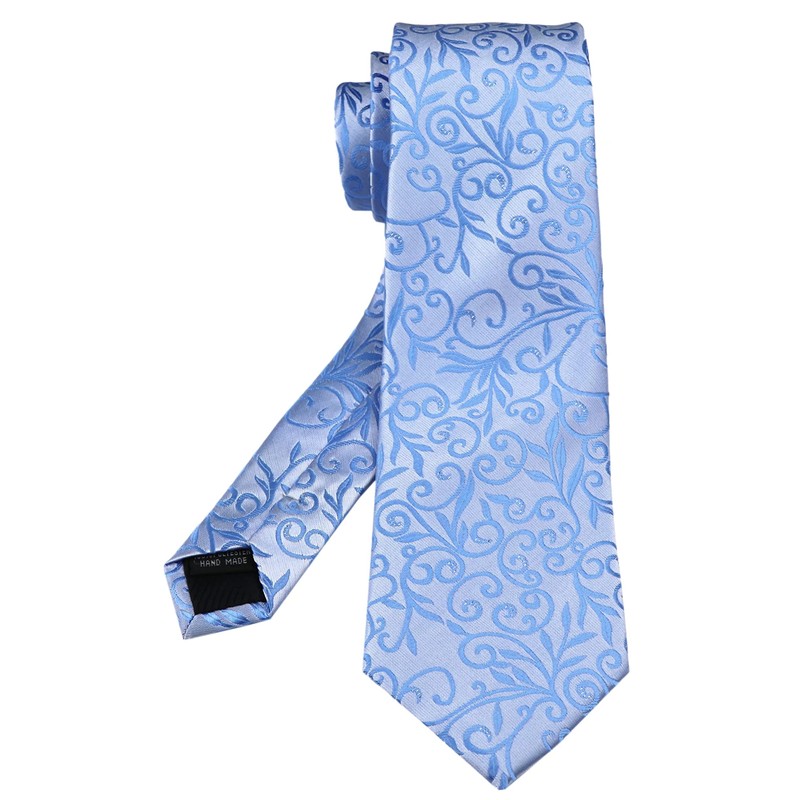 Elfeves - Corbata de boda con diseño floral pequeño para