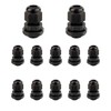 ZCLGOOD 10PCS 1/4" NPT Black Cable Glands, IP68 Waterproof Nylon