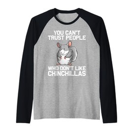 Cool Chinchilla For Men Women Animal Lover Rodent Zookeeper Raglan Baseball Tee
