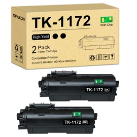 TOPXLKCMY TK-1172 TK1172 High Yield Black Toner Cartridge Replacement for Kyocera ECOSYS M2040dn / M2540dw / M2640idw / Printer (2-Pack, 1T02Y80UX0)