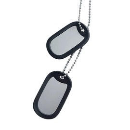 Dogtags Placa Militares de Acero Inoxidable Collar – Ideal para Troquelar y Personalizar - 2 piezas