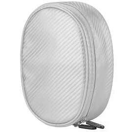 Beats Solo2, Solo3 - Funda rígida para Auriculares (Incluye Cable de Espacio, Accesorios para Las Piezas), Silver Pouch