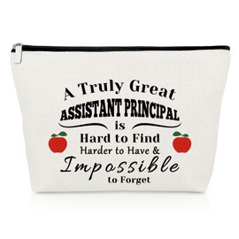 Assistant Principal Makeup Bag Principal Appreciation Gifts Birthday Gift for Assistant Principal President Gifts Cosmetic Bag Teacher Retirement Gifts Cosmetic Pouch Christmas Thanksgiving Gifts