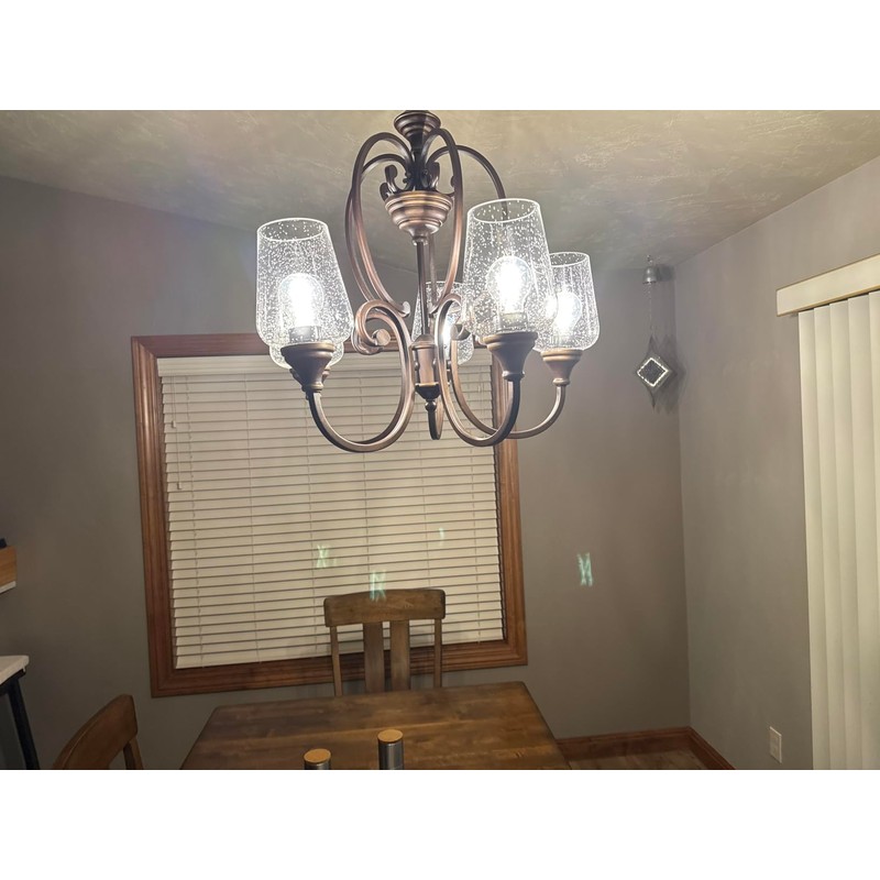 Rivqahra Wine Glass Lamp Shade for Light Fixture, 6.3" Height,