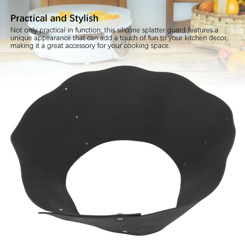 Silicone Splatter Guard for Frying Pan Pot DIY Adjustable Oil