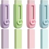 SAINT NIEVE 8-Piece Sliding Retractable Pencil Erasers - 4 Cute