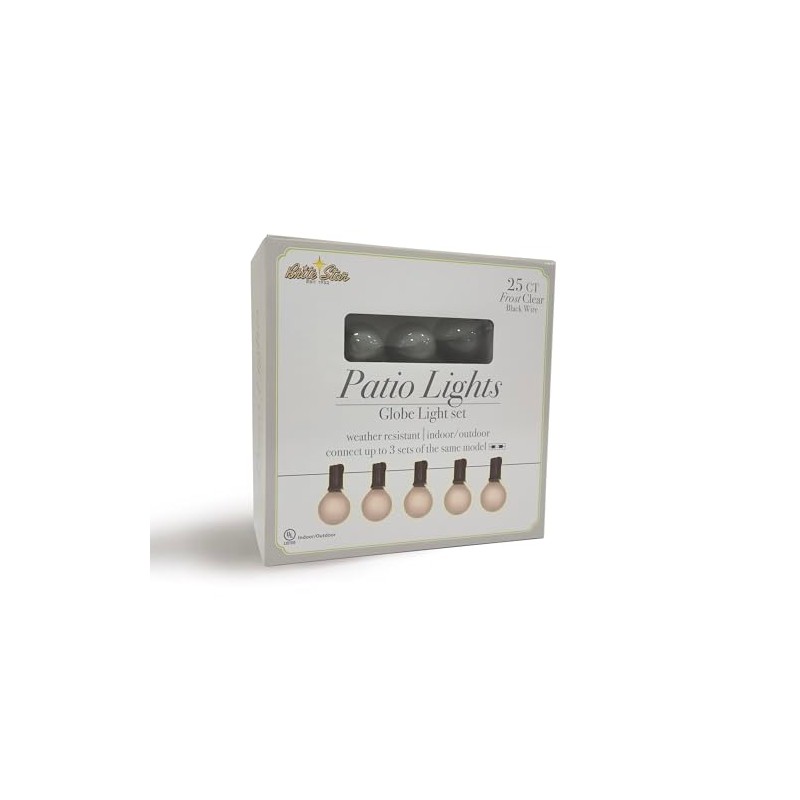 Brite Star 25 Count Frosted Clear G40 Light Set