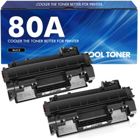 Cool Toner Compatible Toner Cartridge Replacement for HP 80A CF280A 80X CF280X for HP Laserjet Pro 400 M401n M401dn MFP M425dn M401dne M401dw M425dw M401 M425 Printer Toner Ink(Black, 2-Pack)