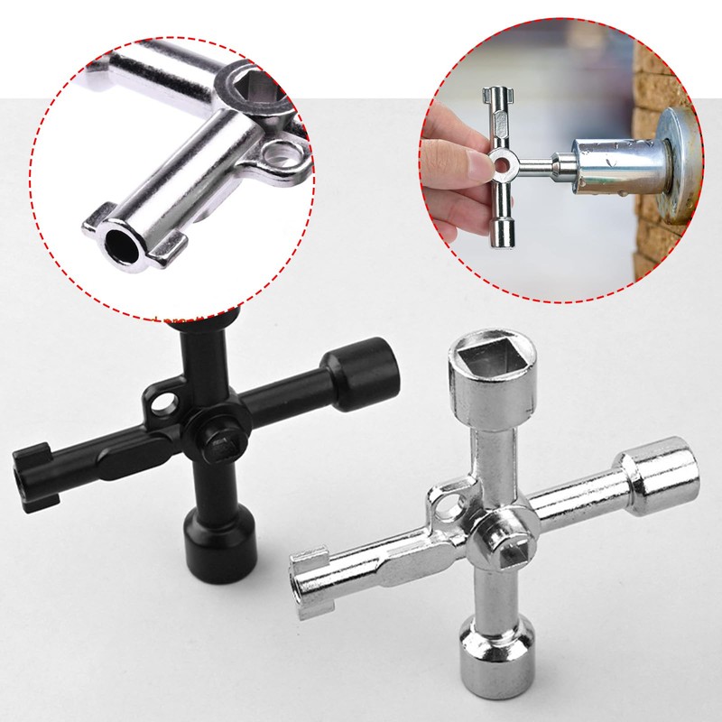 RSYHVG Electrical Cabinet Key, Surface Polished Antirust 4 Way Utilities
