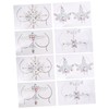 Healvian 8sets Body Chest Stickers Acrylic Rhinestone Gems Decals for