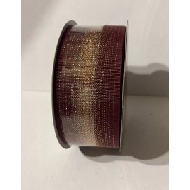 Time And Place 1 1/2” x  30 Ft Ribbon. Brown Copper OR Rust And Gold Wedding Fall Anniversary