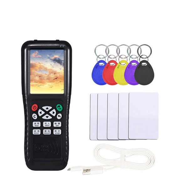 Koeydxst RFID Copier with Full Decode Function Smart Card Key NFC IC ID Duplicator Reader Writer (T5577 Key UID Card)