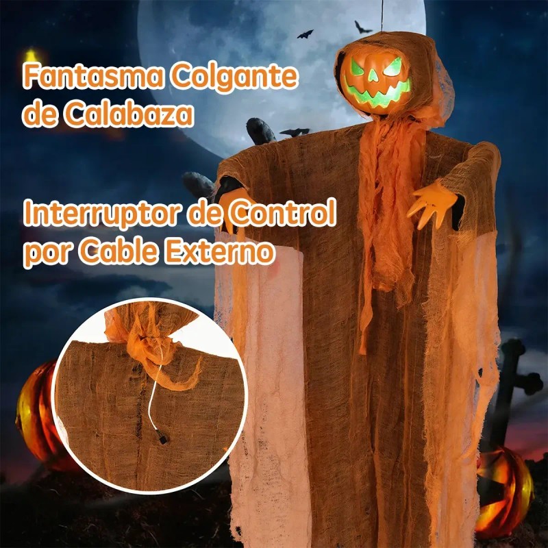 Fantasmas Colgante Luz Sonido Halloween Decoracion Exterior