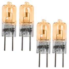 HQRP 4-Pack 22.8V 50W Halogen Bulb G6.35 Bipin Base Lamp Compatible with Osram #64640