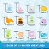 Fatiya 24 Pieces Ocean Luminous Mini Resin Animals, 24 Styles