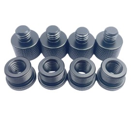 8 x Microphone Stand Adapter, 4 x 5/8 Female to 3/8 Male and 4 x 3/8 Female to 5/8 Male Microphone Stand Adapter Screw for Microphone Stand Mount to Camera Tripod Adapter