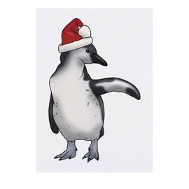 'Christmas Penguin' Temporary Tattoo - Water Resistant, Skin-Safe, Non-Toxic Transfer (TO00072055)