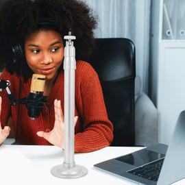 OSALADI Adjustable Camera Telescopic Bracket (30-60cm) Aluminum Projector Mount Ceiling Wall Rotatable